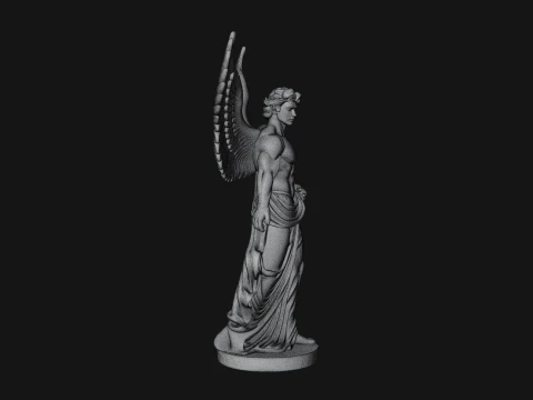 Winged Guardian Angel Statue Design 4 - 3D Print Model 3D Print Model