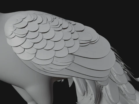Peacock on Cloud Statue Design 3 - 3D Print Model 3D Print Model