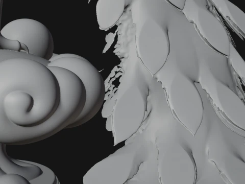 Peacock on Cloud Statue Design 3 - 3D Print Model 3D Print Model