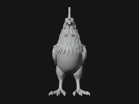 Ornate Rooster Statue Design 3 - 3D Print Model Modelo de impresión 3D