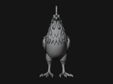 Ornate Rooster Statue Design 3 - 3D Print Model Modelo de impresión 3D