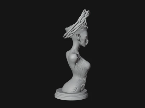 Alien Queen Bust Statue Design 5 - 3D Print Model 3D Print Model