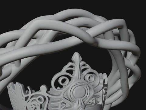 Alien Queen Bust Statue Design 5 - 3D Print Model 3D Print Model