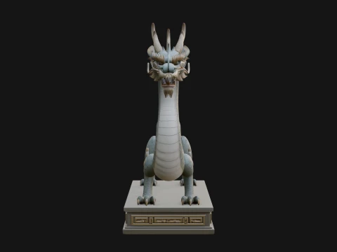 Chinese Dragon Statue Design 3 - 3D Print Model 3D Print Model