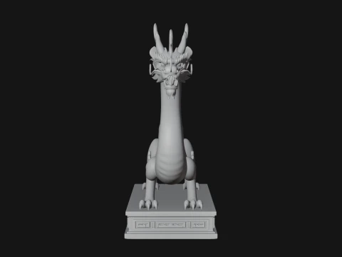 Chinese Dragon Statue Design 3 - 3D Print Model 3D Print Model