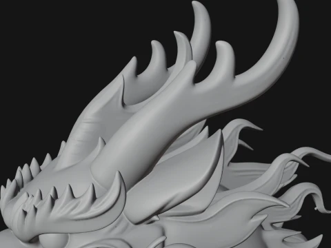 Chinese Dragon Statue Design 3 - 3D Print Model 3D Print Model