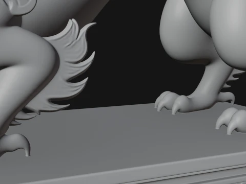 Chinese Dragon Statue Design 3 - 3D Print Model 3D Print Model