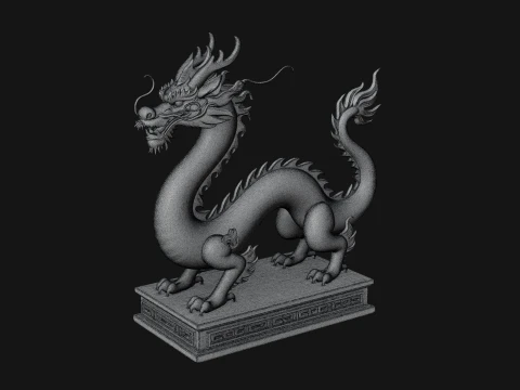 Chinese Dragon Statue Design 3 - 3D Print Model 3D Print Model