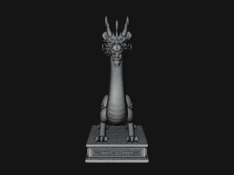 Chinese Dragon Statue Design 3 - 3D Print Model 3D Print Model