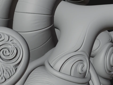 Ornate Anatomical Heart Statue Design 3 - 3D Print Model 3D Print Model