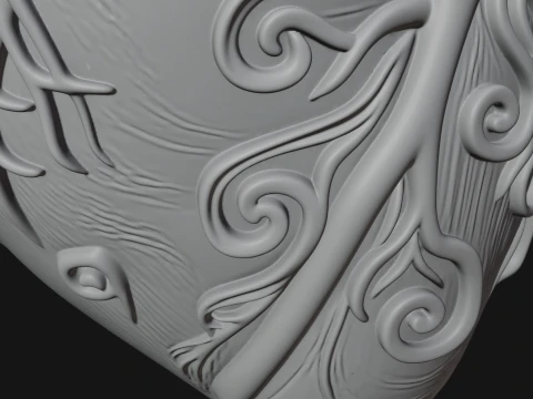 Ornate Anatomical Heart Statue Design 3 - 3D Print Model 3D Print Model