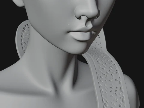 Art Deco Filigree Bust Statue Design 2 - 3D Print Model 3D Print Model