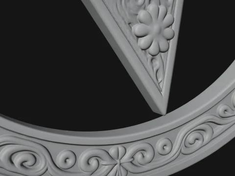 Ornate Star Wall Plaque Design 3 - 3D Print Model 3D Print Model