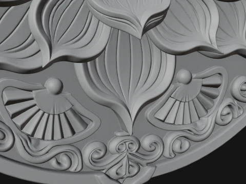 Lotus Mandala Wall Plaque Design 7 - 3D Print Model 3D Print Model