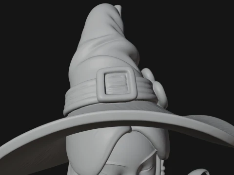 Witch Reading a Book Statue Design 2 - 3D Print Model 3D Print Model
