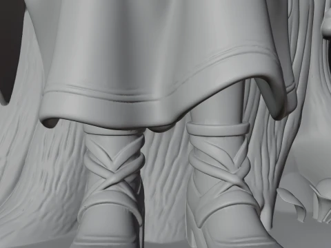 Witch Reading a Book Statue Design 2 - 3D Print Model 3D Print Model