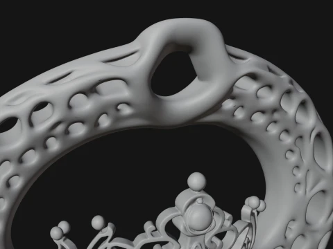 Elegant Alien Queen Statue Design 4 - 3D Print Model 3D Print Model