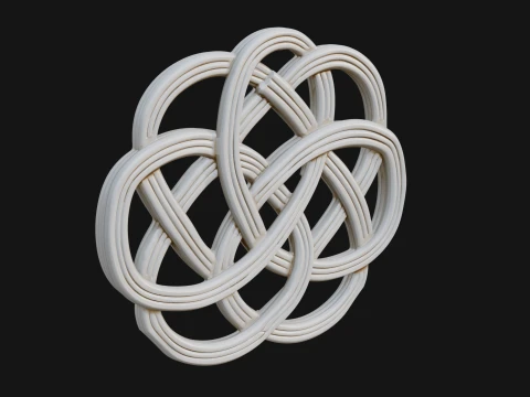 Celtic Endless Knot Ornament Design 4 - 3D Print Model Modelo de impresión 3D