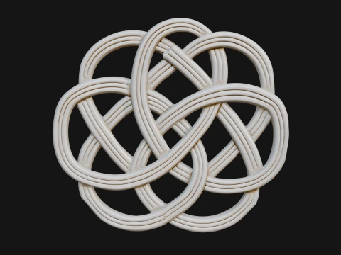 Celtic Endless Knot Ornament Design 4 - 3D Print Model Modèles 3D en vedette