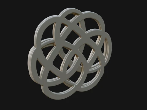 Celtic Endless Knot Ornament Design 4 - 3D Print Model Modèles 3D en vedette
