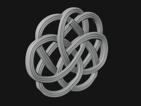 Celtic Endless Knot Ornament Design 4 - 3D Print Model Modèles 3D en vedette