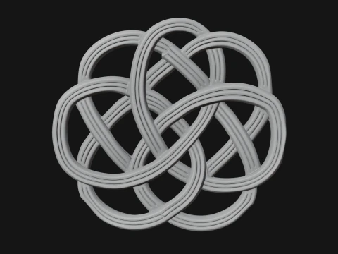 Celtic Endless Knot Ornament Design 4 - 3D Print Model Modèles 3D en vedette