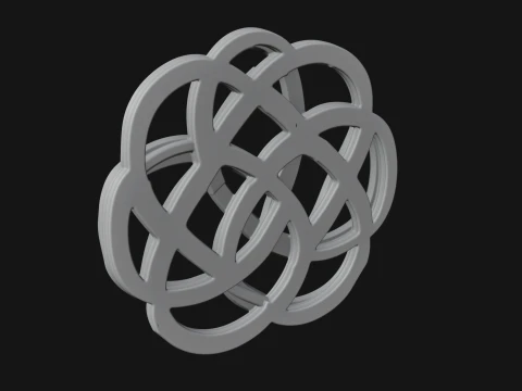 Celtic Endless Knot Ornament Design 4 - 3D Print Model Modèles 3D en vedette