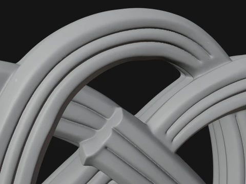 Celtic Endless Knot Ornament Design 4 - 3D Print Model Modèles 3D en vedette