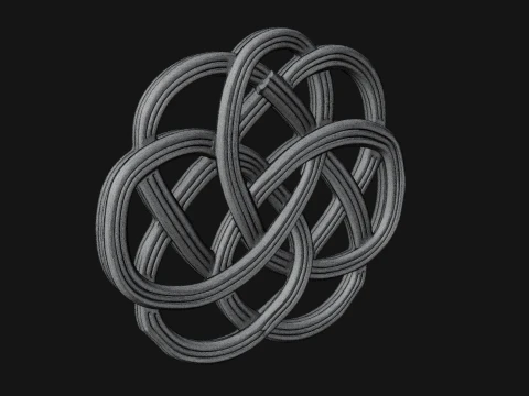 Celtic Endless Knot Ornament Design 4 - 3D Print Model Modèles 3D en vedette