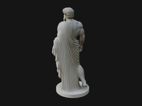Classical Draped God Statue Design 3 - 3D Print Model 3D 프린트 모델