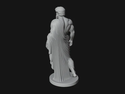 Classical Draped God Statue Design 3 - 3D Print Model 3D 프린트 모델