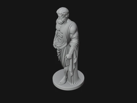 Classical Draped God Statue Design 3 - 3D Print Model 3D 프린트 모델