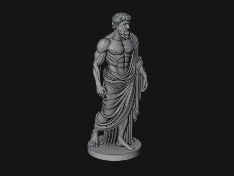 Classical Draped God Statue Design 3 - 3D Print Model 3D 프린트 모델