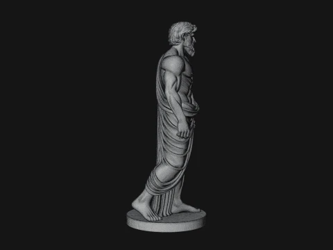 Classical Draped God Statue Design 3 - 3D Print Model 3D 프린트 모델