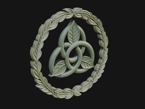 Celtic Trinity Knot Pendant Design 9 - 3D Print Model Modèles 3D en vedette