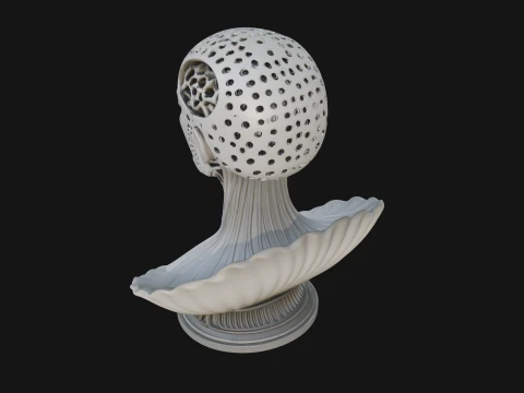 Futuristic Woman Bust Statue Design 7 - 3D Print Model 3D Print Model