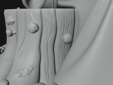 Witch Reading a Book Statue Design 3 - 3D Print Model 3D Print Model