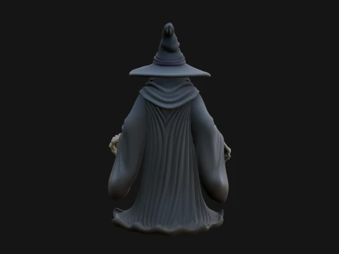 Hunched Hag Sorcerer Statue Design 3 - 3D Print Model 3D Print Model