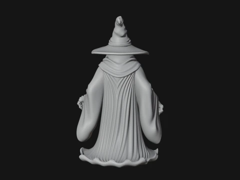 Hunched Hag Sorcerer Statue Design 3 - 3D Print Model 3D Print Model