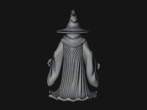 Hunched Hag Sorcerer Statue Design 3 - 3D Print Model 3D Print Model