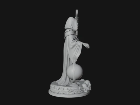 Grim Reaper with Scythe Statue Design 5 - 3D Print Model 3D Print Model