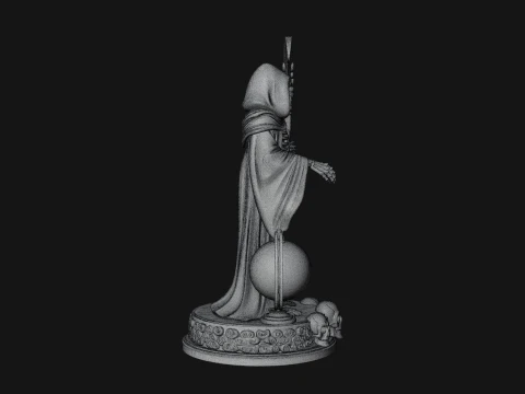 Grim Reaper with Scythe Statue Design 5 - 3D Print Model 3D Print Model