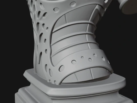 Horned Demoness Bust Statue Design 5 - 3D Print Model 3D Print Model