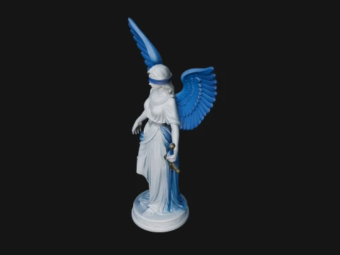 Winged Angel Warrior Woman Statue Design 8 - 3D Print Model 3D Print Model