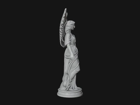 Winged Angel Warrior Woman Statue Design 8 - 3D Print Model 3D Print Model