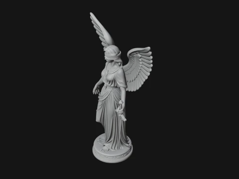 Winged Angel Warrior Woman Statue Design 8 - 3D Print Model 3D Print Model