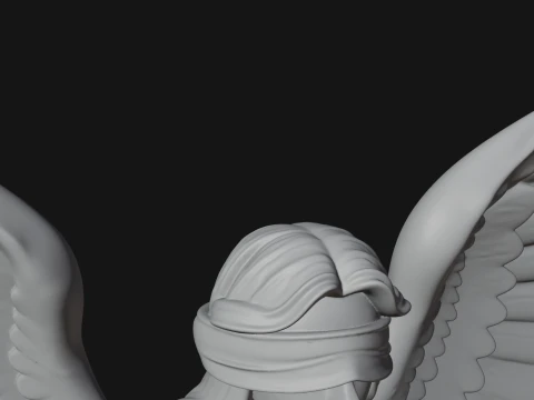 Winged Angel Warrior Woman Statue Design 8 - 3D Print Model 3D Print Model