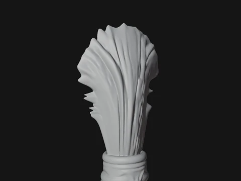 Ornate Asian Armor Bust Statue Design 4 - 3D Print Model 3D Print Model