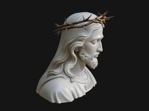 Christ Bust Statue Design 5 - 3D Print Model 3D Print Model