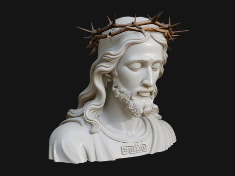 Christ Bust Statue Design 5 - 3D Print Model 3D Print Model